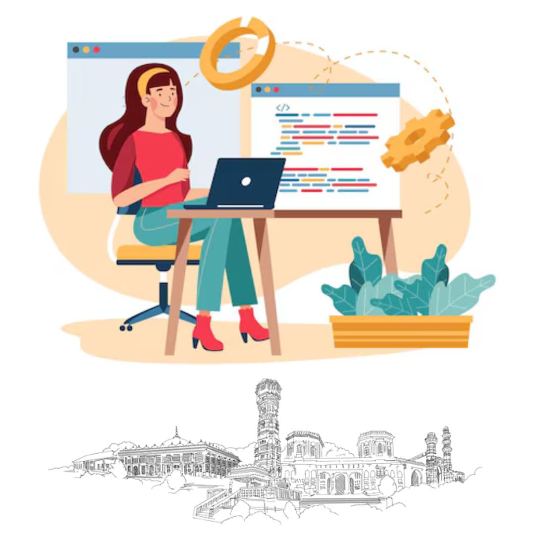 Web development team working on modern website design and development at Laser Web Maker