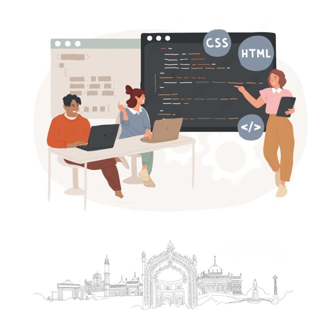 Web development team working on modern website design and development at Laser Web Maker