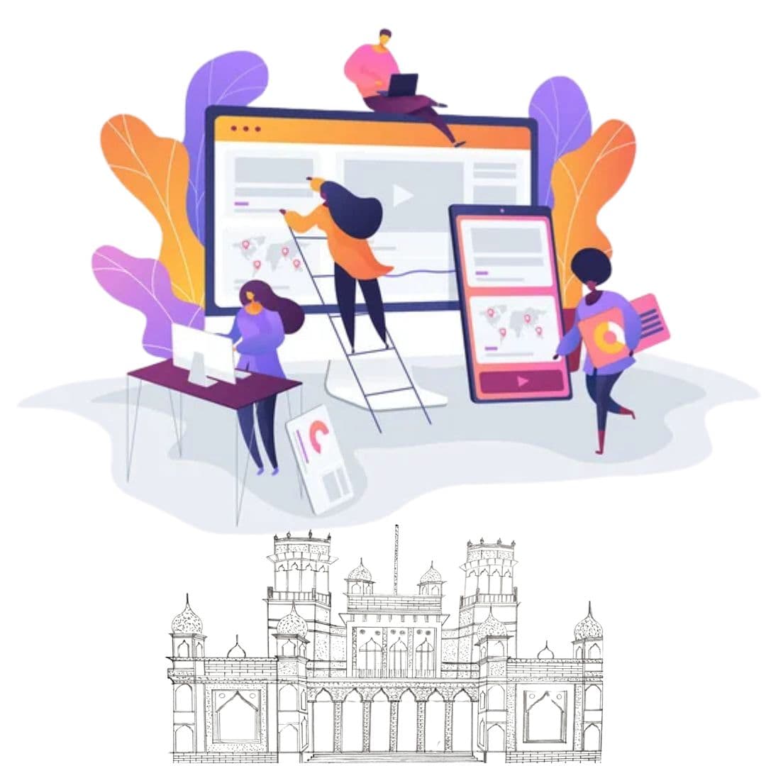 Web development team working on modern website design and development at Laser Web Maker