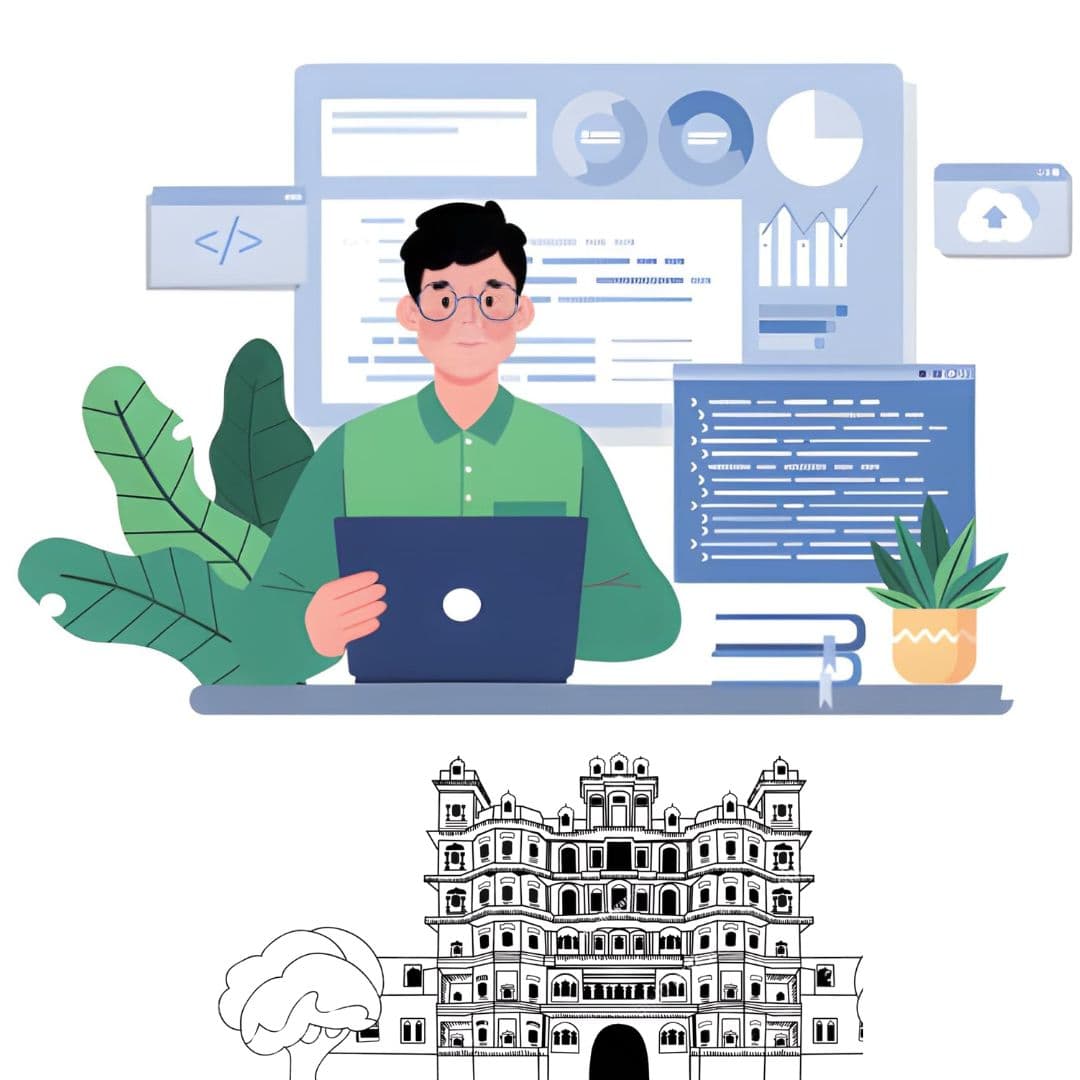 Top-Web-Designing-Company-Indore Web development team working on modern website design and development at Laser Web Maker